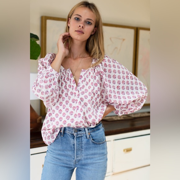 Emerson Fry India Collection Frances Blouse Bella Organic XS - Picture 2 of 14